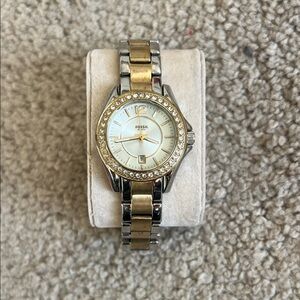 Fossil Women's Two-Tone Gold and Silver Watch